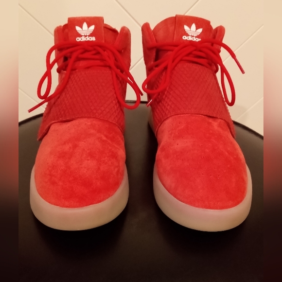 Like New Adidas Tubular Invader Strap "Red" Sz.8.5 - Picture 2 of 12